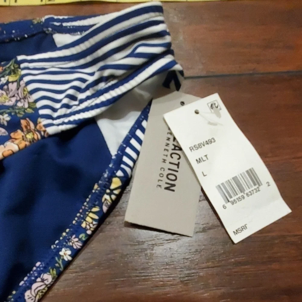 NWT Kenneth Cole Contrast-Side Hipste bottom swim